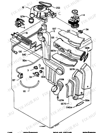 Взрыв-схема стиральной машины Zanussi ZWD1052T - Схема узла W30 Dryer details F